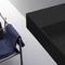 Black Ceramic Wall Mounted or Vessel Sink With Counter Space